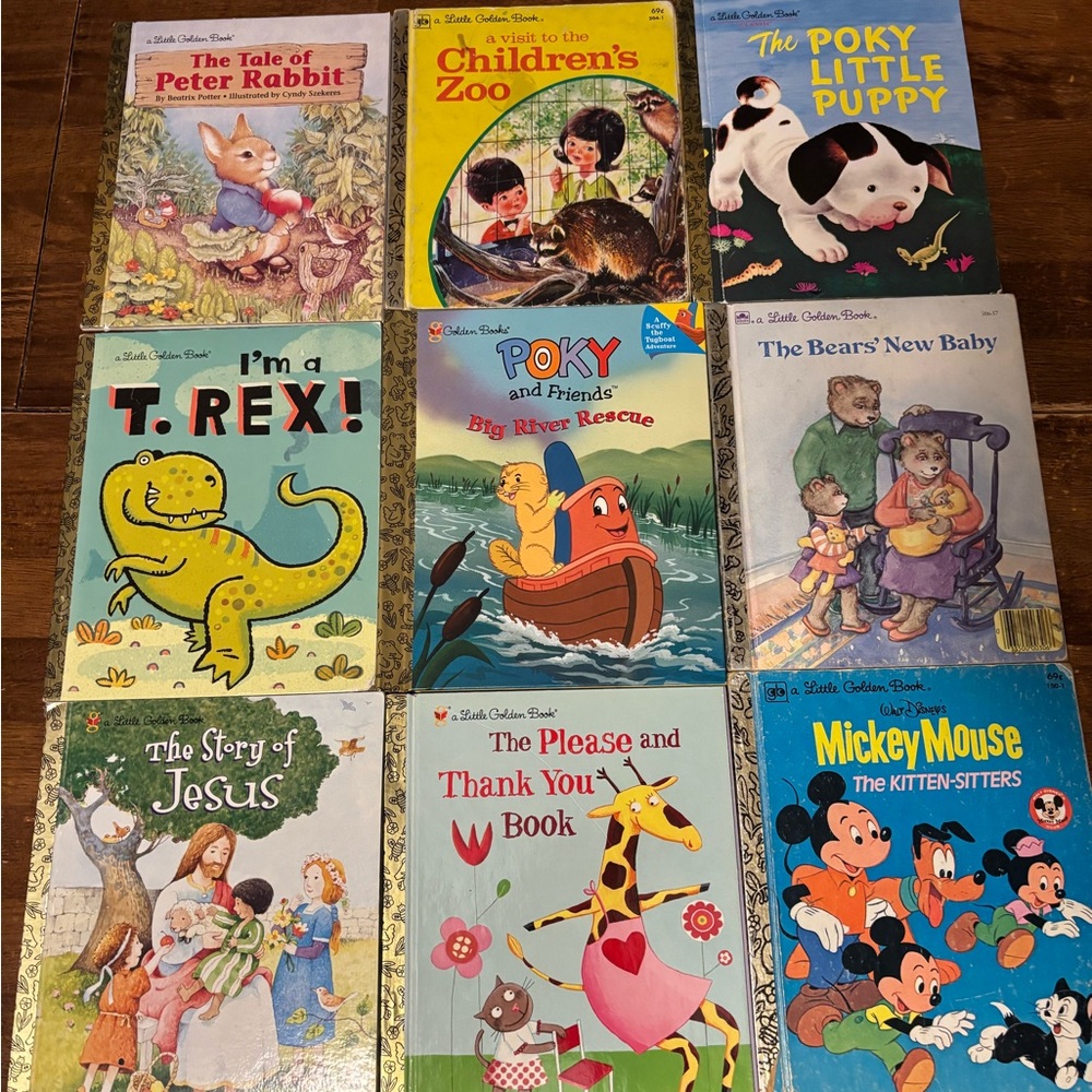 Little Golden Book Collection - Assorted Colorful Covers set of 9